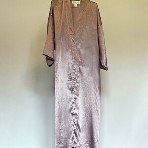Christian Dior Satin Maxi Monogram Robe